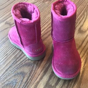 Size 8 pink UGG boots. Run slightly small